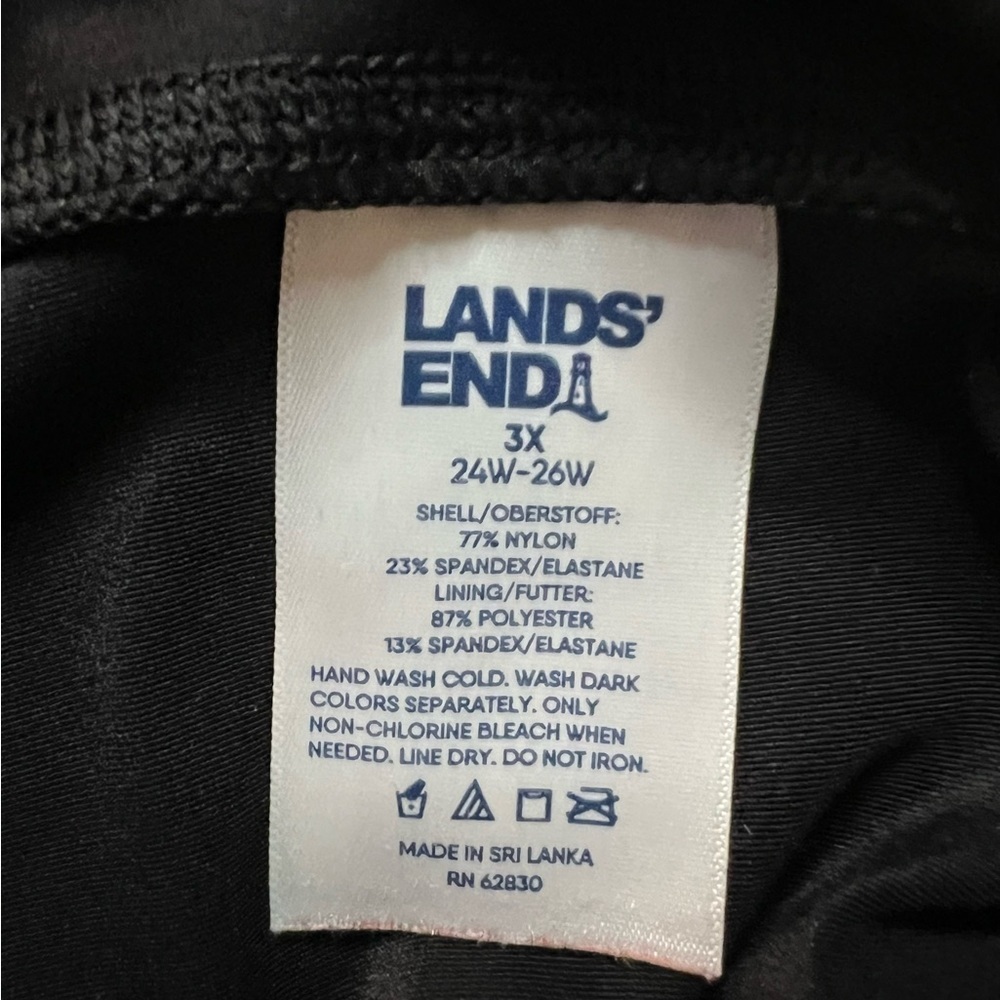 Land’s End 3 Piece Swim/ Athletic Outfit Black Size 22W Top/Skort/Shorts - Picture 11 of 11